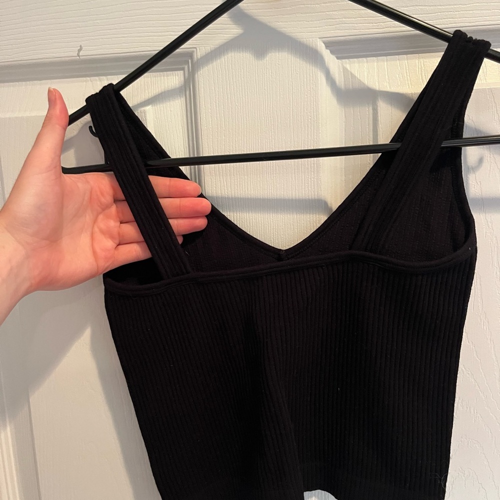 Black Ribbed Tank Top - Picture 4 of 4